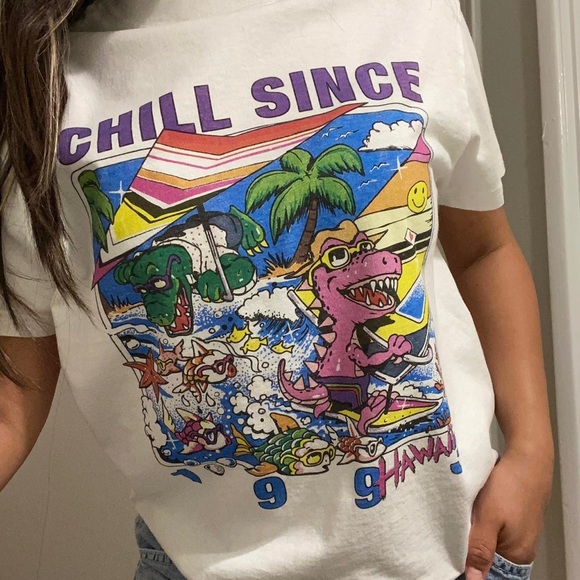 Brandy Melville Chill Since 1993 Graphic Tee - Picture 1 of 5